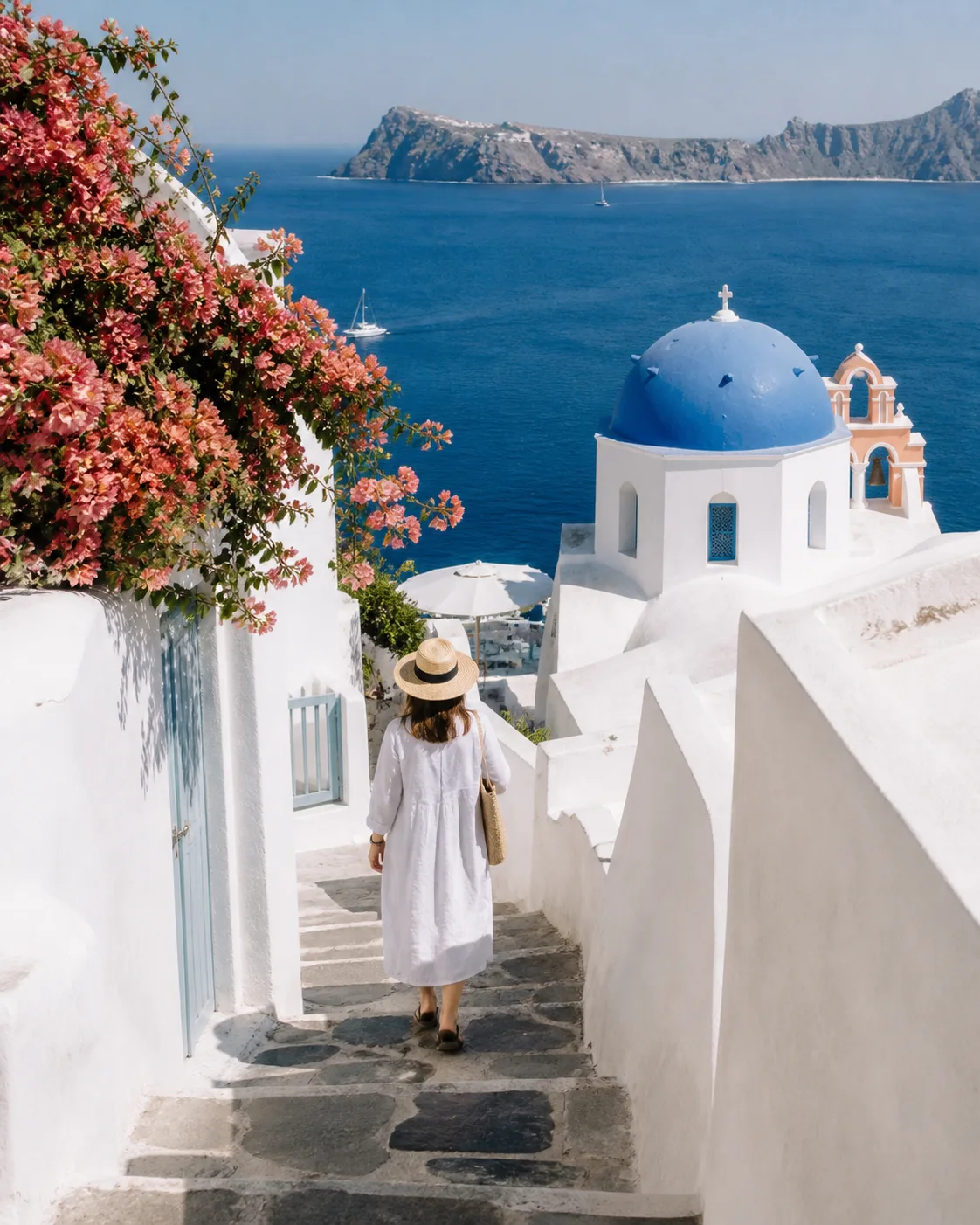 White island homes overlooking the Aegean Sea